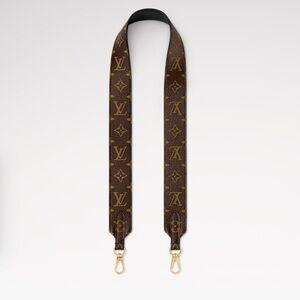 Louis Vuitton Brown and Gold Bag Strap